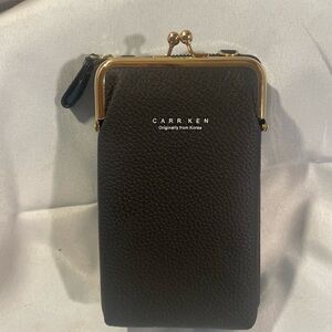 Black Textured Women's Wallet